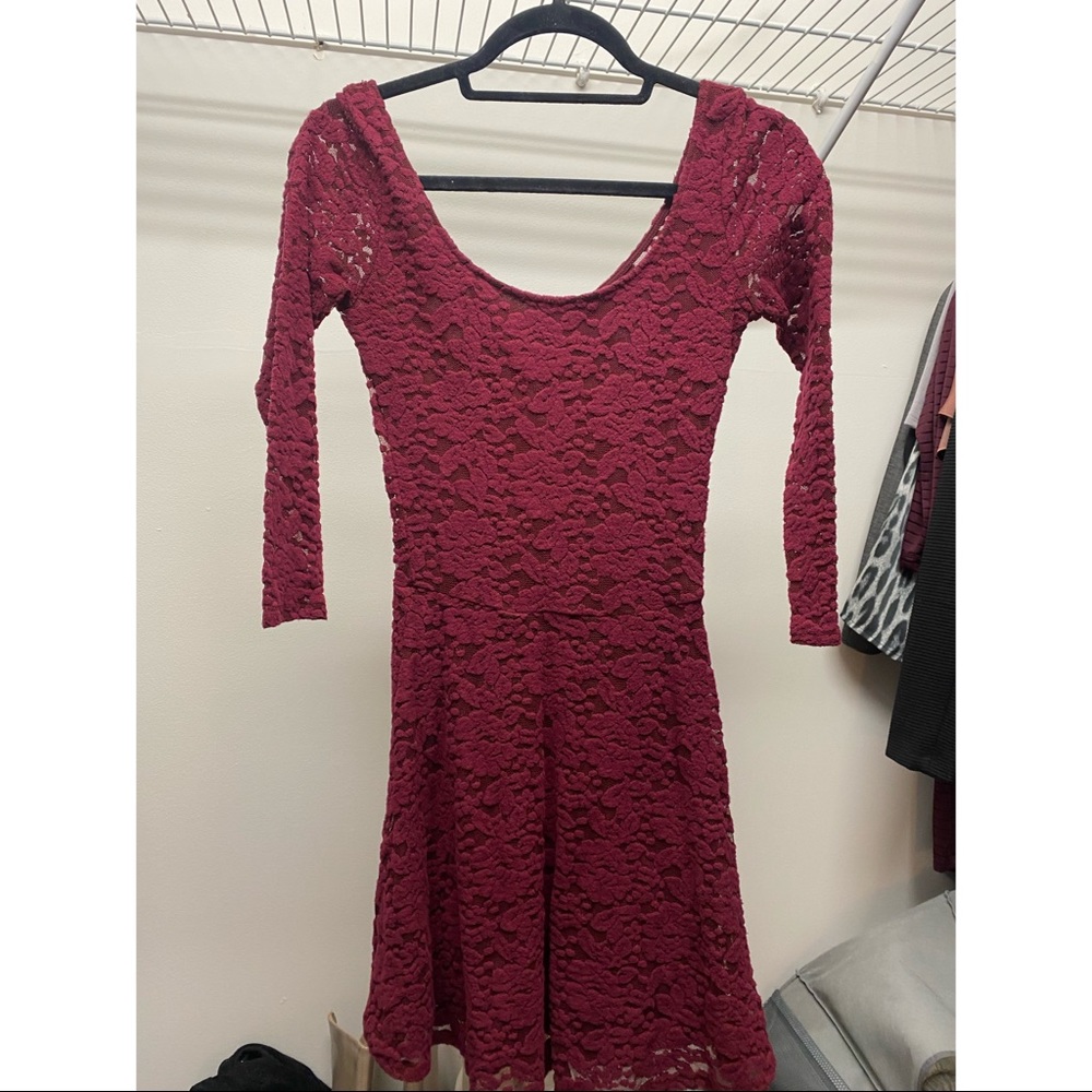 Abercrombie & Fitch Burgundy Lace Dress *Open to Offers*